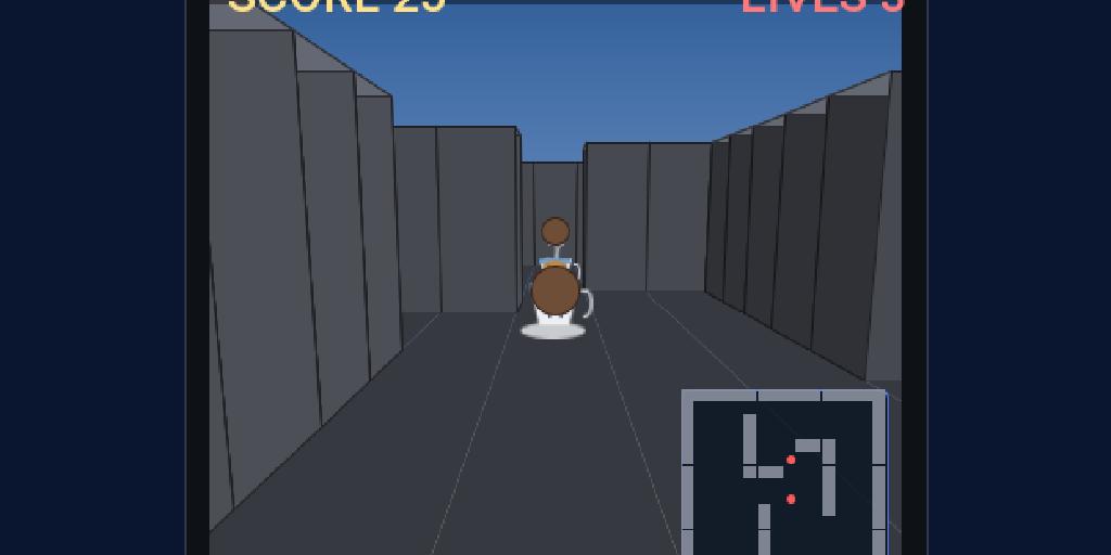 A first-person 3D dungeon built with the Game Builder